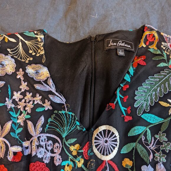 Sam Edelman embroidered floral dress, size 2, EUC - Picture 2 of 12